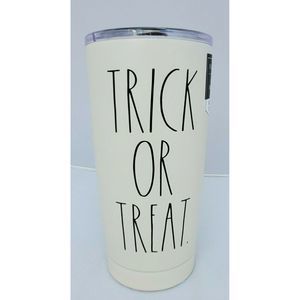 Rae Dunn Trick or Treat White 17oz Tumbler